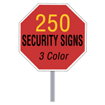Buy 250 Three Color Security Signs