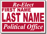 Political Yard Sign Template - Design P11 Re-Elect