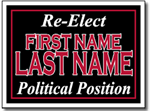 Political Yard Sign Template - Design P42 Re-Elect