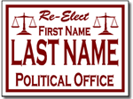 Political Yard Sign Template - Design P51 Re-Elect