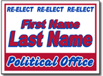 Political Yard Sign Template - Design P52 Re-Elect