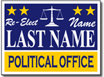 Political Yard Sign Template - Design P62 Re-Elect