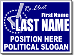 Political Yard Sign Template - Design P71 Re-Elect