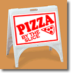 ZQuick Sign - Pizza By The Slice with Clip Art