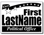 Political Sign One Color Design - 100 Signs and Stakes 24x18
