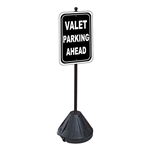 Valet Parking Ahead Sign with Portable Pole