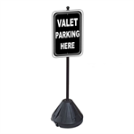 Valet Parking Here Sign with Portable Pole