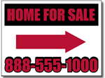 Two Color Real Estate Yard Sign Template with Arrow