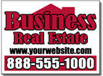 Two Color Real Estate Yard Sign Template with Clip Art