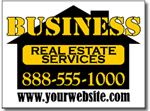 Two Color Real Estate Yard Sign Template with Clip Art