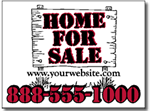 Two Color Real Estate Yard Sign Template with Clip Art