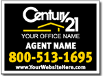 Century 21 Real Estate Yard Sign Template with Logo