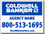 Coldwell Banker Real Estate Yard Sign Template.