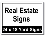 Real Estate Signs - 100 Signs and Stakes 24x18