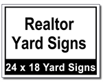 Realtor Yard Signs - 100 Signs and Stakes 24x18
