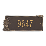 Seagull Rectangle Address Plaque - One Line - Bronze / Gold