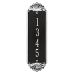 Shell Vertical 12 inch Wall Plaque - Standard - Black / Silver