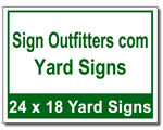 SignOutfitters Com Yard Signs - 50 Signs and Stakes 24x18