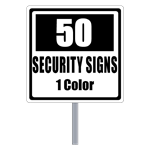 Buy 50 Custom One Color Square Shaped Security Signs