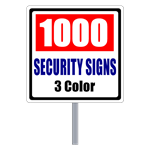 Security Yard Signs - Square Shape 3 Color (1000 Per Box)