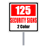 Buy 125 Custom Two Color Square Shaped Security Signs