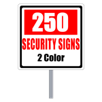 Buy 250 Custom Two Color Square Shaped Security Signs