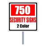 Buy 750 Custom Two Color Square Shaped Security Signs