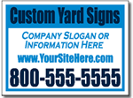 Two Color Bandit Yard Sign Template. Shown Navy Blue & Process Blue