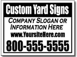 Simple Bandit Yard Sign Template with border and reverse at top.