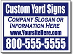 Simple and Plain Bandit Yard Sign. Ultra Blue on White