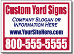 Two Color Bandit Yard Sign Template. Shown Fire Red & Ultra Blue