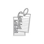 3-Piece Key Tags (250 per box)
