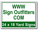 Www SignOutfitters Com - 100 Signs and Stakes 24x18