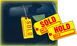 Large ''SOLD-HOLD'' Tag