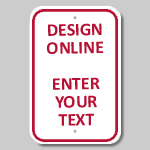 Parking Sign Designer with Red Border