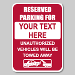 Reserved Parking For Sign Designer